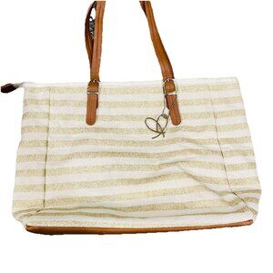 Pia Rossini Womens Bag Tote Canvas Zip Beach Holiday Summer Purse Hand Carry Bag